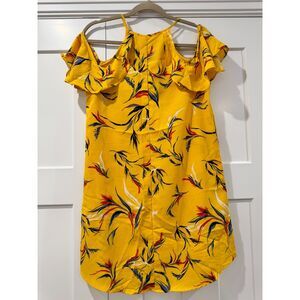 Yellow Japana Tropical Print Dress M‎
